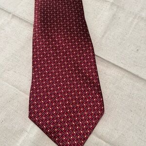Perry Ellis Red and Gold Patterned Tie
